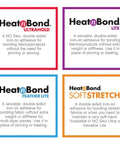 Iron-On Adhesive For Fabrics, Seven Eighths Inch By 10 Yards, Permanent Double-Sided Bond options: Ultra Hold, Lite, Feather Lite, Soft Stretch