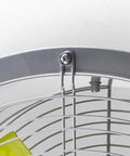 Close-up of Heavy Duty 20 Inch Industrial Electric Fan With Commercial Vertical Design showing metal frame and blade detail.