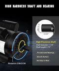 Premium 5Hp Air Compressor Motor Built Like A Tank For Farm Duty Hustles Smooth 1750Rpm TEFC Enclosure detailed view of shaft and bearing specs.