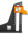 Professional Grade Two Inch Dual Scale Tool Setup And Height Gauge For Band Saws Table Saws Router Tables And Drill Presses with laser etched markings.