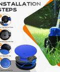 Installation steps for Kobalt 40V Cordless String Trimmer Spool Replacement For KST 120X Dual Line Autofeed Refills 20ft 0.065 In 8 Pack