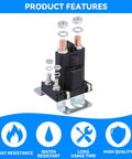 Keep Your Rig Fed With This Heavy Duty 80 Amp 12 Volt Battery Isolator Relay showcasing detailed components and features.