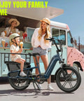 Family Electric Bike With Built In Child Seat For Safe Family Rides 1500W Peak Motor near ice cream truck scene