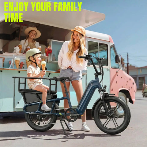 Family E-Bike With Child Seat, 1500W, Safe Rides! ✓
