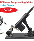 24V Telescopic Linear Actuator With 60mm Stroke For DIY Toys, Reciprocating Mechanism, US Plug Type A shown with suction cups