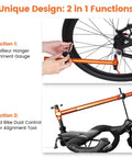Derailleur Hanger Alignment Gauge And Road Bike Dual Control Lever Alignment Tool for precise adjustment and alignment.