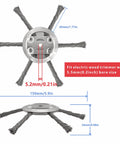 Diagram of 6 Inch Steel Wire Weed Trimmer Head Replacement For Electric Cordless String Trimmers showing measurements and fit.