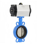 DN100mm Wafer Type Pneumatic Butterfly Valve With EPDM Sealing 4 Inch Stainless Steel 304 Plate 1.6 MPa Working Pressure Image