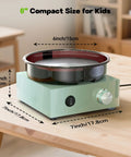 Alldeer mini pottery wheel kit with mint-green metal base and 6-inch turntable