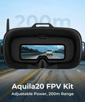 Front view of VR04 Goggles showing immersive FPV perspective for Aquila20 FPV Kit With LiteRadio 4 SE Transmitter And VR04 Goggles