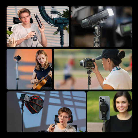 Adjustable Light Stand For Photography And Video Gear Up To 8.8 Lb Support 74.8 Inch Tall Studio Tripod in various uses