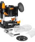 Plunge Base Kit For Compact Trim Routers With Die Cast Construction For Maximum Durability And Precision Fits Most 65mm Body Routers