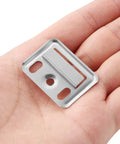 Heavy Duty Stainless Steel Wall Panel Clips 200 Pcs Hidden Backplate Fasteners in a hand, showing the metal mounting hardware design.