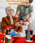 Explore Tiny Worlds With A 1000x Coin Microscope With Built In Lights 2 Inch LCD Display 8 Adjustable LEDs Portable Rechargeable Handheld Magnifier For Coins Gems Jewelry And More Works With Windows And Mac. Father and son with gift box