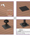 Installation steps for Offset Patio Umbrella Steel Plate Base 15.75 Inches Square, 0.39 Inch Thick Black Powder Coated heavy duty stand.