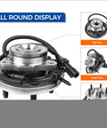 Front Wheel Hub Bearing Assembly Compatible With Ford Explorer 2002 To 2005 Lincoln Aviator Mercury Mountaineer 5 Lugs With ABS