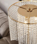 Raindrop Crystal Floor Lamp With French Gold Finish Sparkling Glass Bead Lighting For Bedroom Or Living Room Brings Romantic Vibe And Elegant Gift