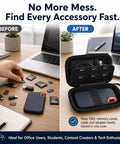 Hard Shell SSD Case For SanDisk Extreme Portable SSD Old And New Models And Extreme PRO, Travel Ready Black With Card Pocket