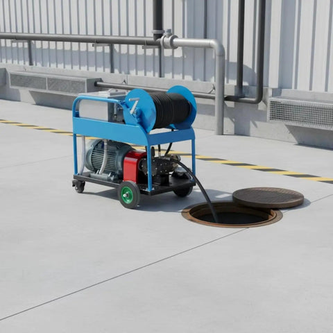Industrial Heavy Duty Drain Cleaner With 120m Hose For Sewer Cleaning Pipe Cleaning System Blockage Removal And Maintenance Of Wastewater Pipelines Ideal For Municipal And Commercial Applications Be A Beast At Clearing Clogs