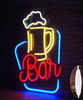 Neon Bar Sign For Home Bar With Adjustable Brightness LED Beer Sign USB Powered Wall Decor For Parties And Hangouts
