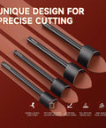 V Shape Leather Cutter Punch Set Four Size Leather Punch Kit with 20mm 25mm 30mm 35mm holes for precise leather cutting
