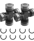 Universal Joint Kit 5-760X 1310WJ ISR Inside Snap Ring Non Greasable Front Axle U Joint Pack Of 2 with snap rings displayed