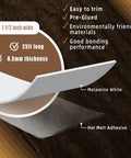 White Edge Banding One And A Half Inch By Twenty Five Feet Melamine Edge Banding With Hot Melt Adhesive Pre Glued Flexible Edging