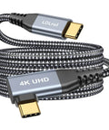 Plug And Play Right Angle USB C Monitor Cable 6ft 2 Pack 4K 60Hz Display With 20Gbps Data Transfer And 100W Charging USB 3.2 Gen2x2