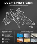 No Cap Legit Pro Grade Lvlp Spray Gun For Automotive Painting With 22 Oz Cup and 10 Disposable Cups detailed specifications and compatibility.