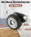 Twenty Pack Small Side Mount Caster Wheels With Silent Smooth Rolling Motion For Drawer Cabinet Upgrades. Rubber caster on various floor types.