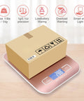Digital Shipping Scale For Home And Small Business Portable 5kg 1g Postal Scale In Stainless Steel With LCD Display, pink, weighing box.