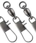 30 Pack Ball Bearing Snap Swivels for Fishing Tackle with Safety Interlock, Saltwater and Freshwater Ready, Stainless Clips and Leader Line Connectors, Ultra Smooth Brass Swivel with Stainless Bearings for Less Twist, close-up