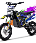 Blue Electric Dirt Bike for Kids 1000W 36V Youth Motocross with 3 Speed Modes Up to 18 MPH 15 Mile Range, 16 Inch Wheels