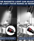 7W Magnetic Base LED Work Light With Adjustable Focusing Head And Flexible Gooseneck Magnetic Shop Lamp for precision tasks