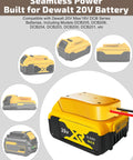 Close-up of 2-Pack 20V Battery Adapter For Power Wheels Upgrade Kit showing various angles and wire connectors.