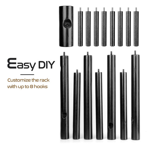 Sturdy Wooden Coat Rack Freestanding With Eight Hooks And Three Adjustable Heights 24 48 69 Inches A Dope Space Saving Organizer parts