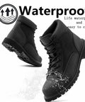 Sturdy Steel Toe Work Boots For Men And Women, Heat Resistant And Indestructible Safety Shoes For Construction And Outdoors, waterproof view
