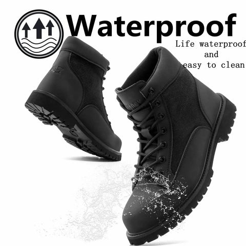 Sturdy Steel Toe Work Boots For Men And Women, Heat Resistant And Indestructible Safety Shoes For Construction And Outdoors, waterproof view