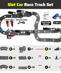 High Speed Dual Racing Track Set For Kids Aged 6 To 12 With Two Fast 1 To 64 Scale Cars, Plug In Or Battery Powered