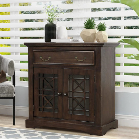 Dark wood cabinet with Four Pcs Vintage Bronze Bail Drop Drawer Pull Handles Set With Screws for Cabinets furniture kitchen