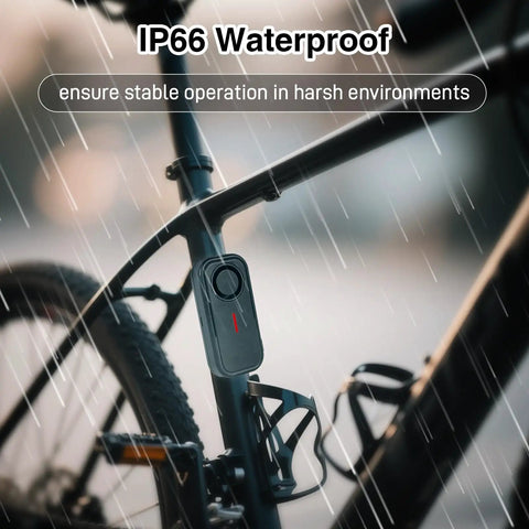 Keep Your Ride Safe With This 113dB Bike Alarm System, IP66 Waterproof Vibration Sensor, Wireless Remote Anti Theft Device For E Bikes, Motorcycles And Scooters, Outdoor Riding Safety And Theft Prevention