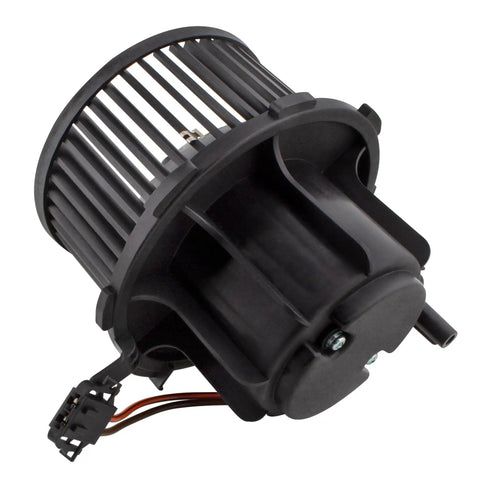Heavy Duty Front Heater Motor AC Blower Assembly With Fan Cage For Audi A4 A5 Q5 S4 S5 Quattro 2008 2016 side view with wiring