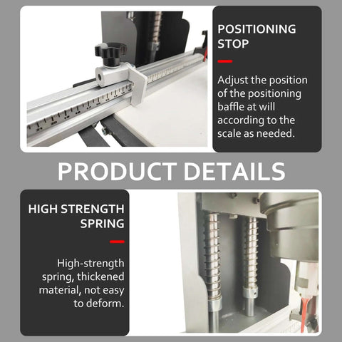 WYDDDARY portable hinge drilling machine with scale ruler and adjustment knob; for cabinet hinges with high-strength spring.
