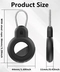 Waterproof Tracker Holder 4 Pack With Steel Cable Lock, size dimensions in millimeters and inches shown, side and front view