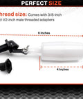 Auto Fill Float Valve Replacement Kit Three Eighths Inch To One Half Inch Adapter For Pool Water Levelers And Tank Fill Systems A 2 In 1 Solution For Pools Ponds And Water Tanks Compatible With Most Float Valves In Water Tanks And Pools Durable. thread size 3/8 and 1/2 inch male adapters, 6 x 4 x 2 inch