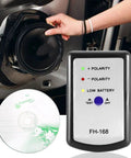FH-168 Automotive Speaker Polarity Tester And Phase Meter For Car Audio Systems Quick Check Of Positive And Negative Wiring, The Go To Tool For Tweeters, Door Speakers, Subwoofers; black handheld tester
