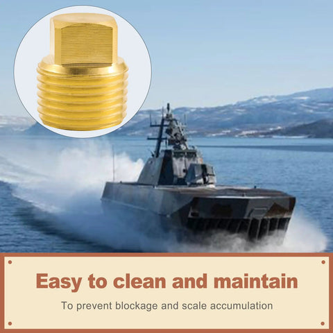 Two Pack Half Inch Npt Solid Brass Boat Drain Plugs For Marine Hulls And Livewells Garboard Replacement Durable Hardware