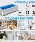 Automatic Shoe Cover Dispenser With 200 Disposable Non Slip Covers Hands Free Pedal Operated No Bending No Electricity Needed Fits Up To Size 11 US Men Keeps Floors Clean At Home Office Factory Supermarket Silver.