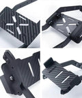 Carbon Fiber Chassis Frame Kit For One Tenth Scale TRX4 Bronco Defender RC Crawler with anti-shake mounts and battery tray.
