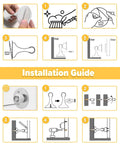 Installation guide for Heavy Duty Magnetic Door Stop Set 2 Pack Keeps Doors Open With Powerful Hold, Wall or Floor Mount, Adhesive or Screws